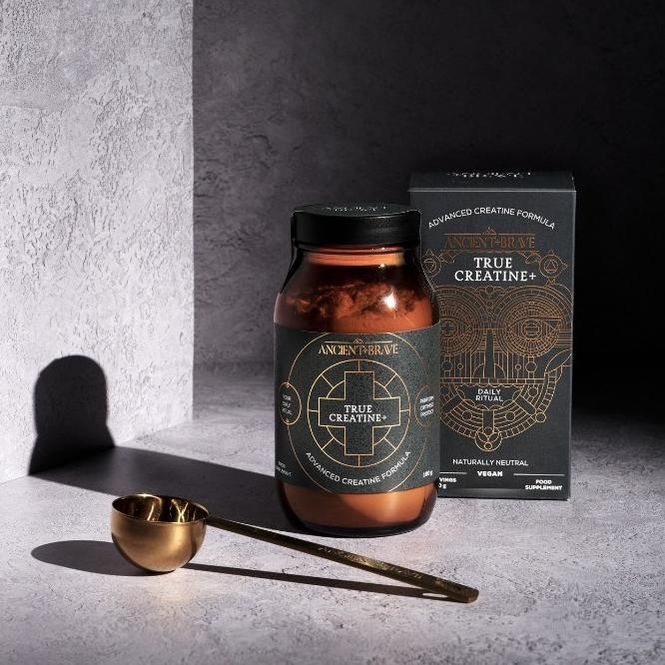 Hovedbilde True Creatine+ og Måleskje | Ancient + Brave