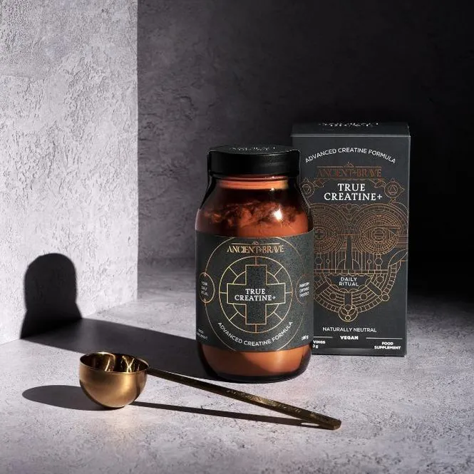 Hovedbilde True Creatine+ og Måleskje | Ancient + Brave