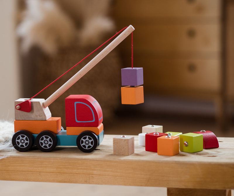 Magnetisk Kranbil - Tre | Cubika