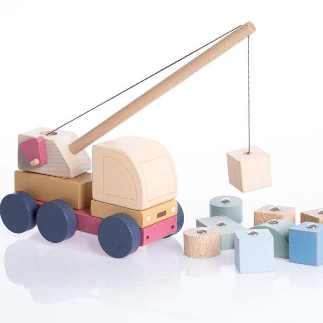 Hovedbilde Magnetisk Kranbil - Pastell | Cubika