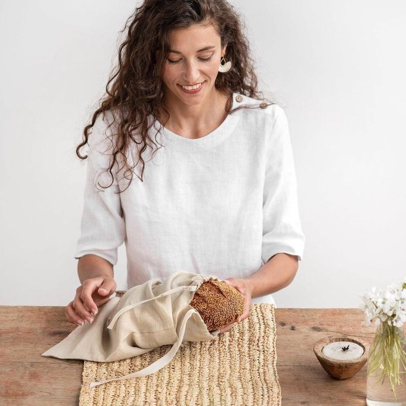 Linpose til brød - Naturlig (25x45 cm) | MagicLinen