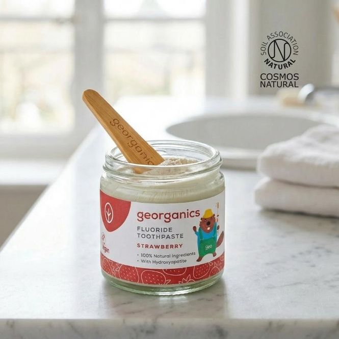 Hovedbilde Fluoridfri Barnetannkrem - Hydroksyapatitt | Georganics