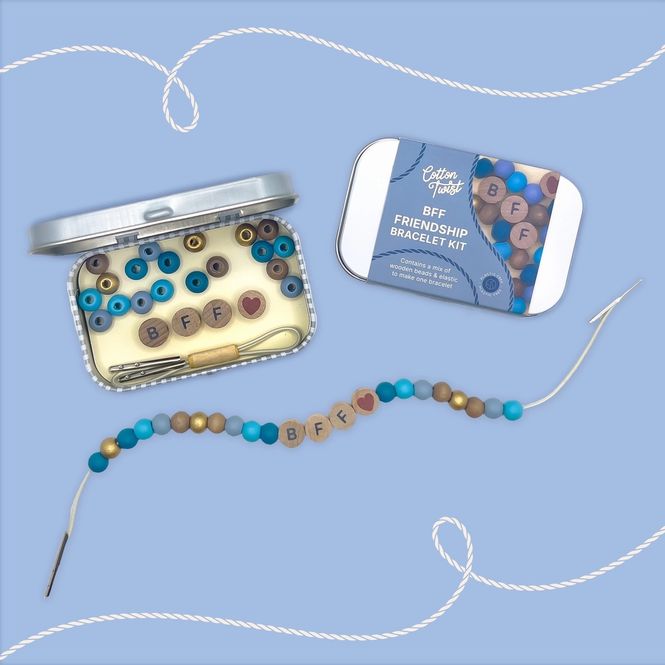 Hovedbilde DIY-Kit - BFF-Armbånd Blå | Cotton Twist