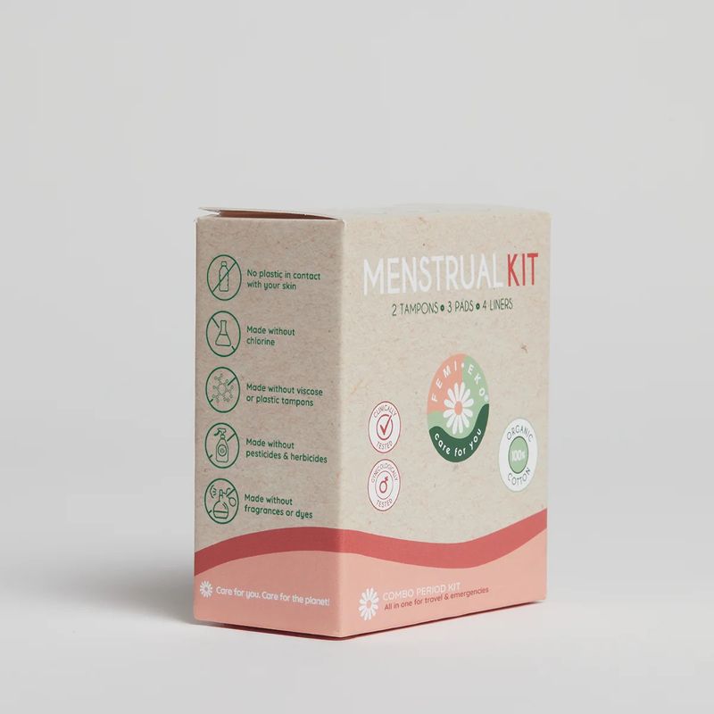 Menstruasjonskit All-in-One - Økologisk Bomull | Femi.Eko®