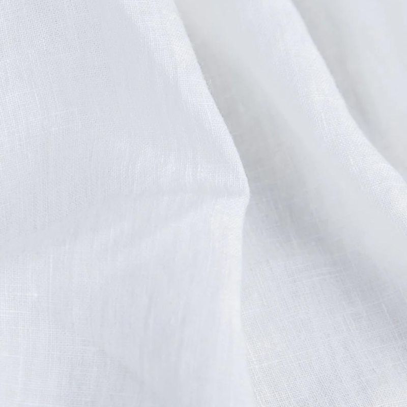 Hvit Linduk - Steinvasket Lin (150x250 cm)