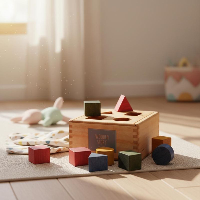 Puttekasse i FSC-tre - Regnbuefarger | Wooden Story
