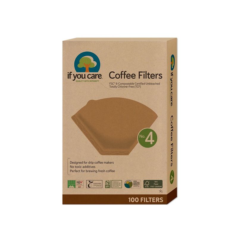Kaffefilter - Ubleket (100 stk) | If You Care