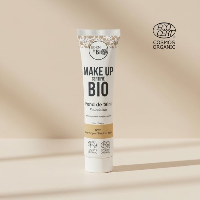 Hovedbilde Organic Foundation - Medium Beige N°2 | Born to Bio