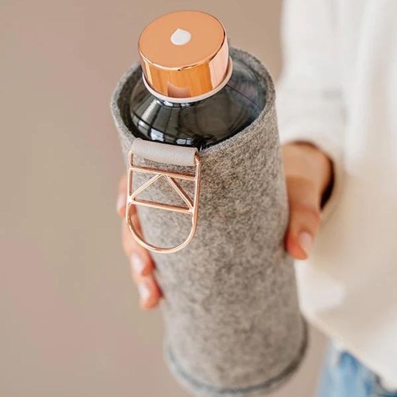 Drikkeflaske i Glass - Rose Gold (750 ml)