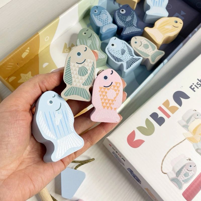 Fiskespill med Magneter - Tre | Cubika