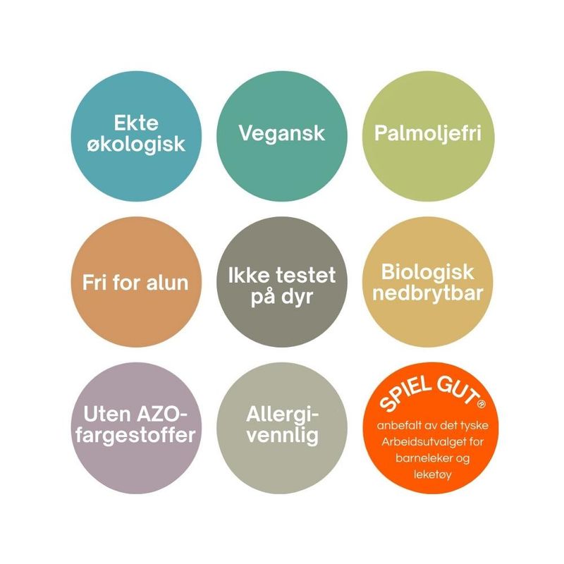 Barnas Regnbuekritt (6-pk) | Neogrün
