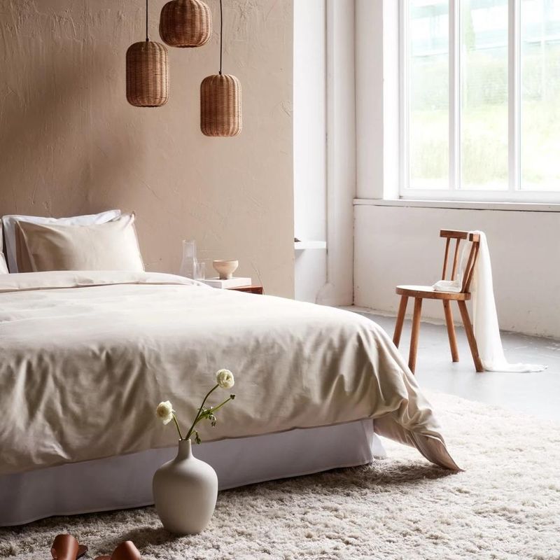 Putetrekk i Økologisk Bomull (2-pk) - Sand (50x70 cm)