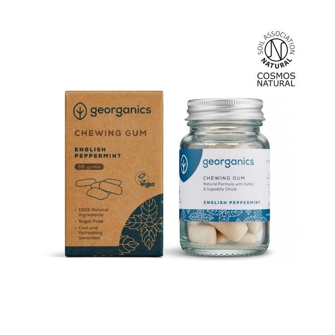 Hovedbilde Georganics Tyggegummi - Peppermynte (30 stk)