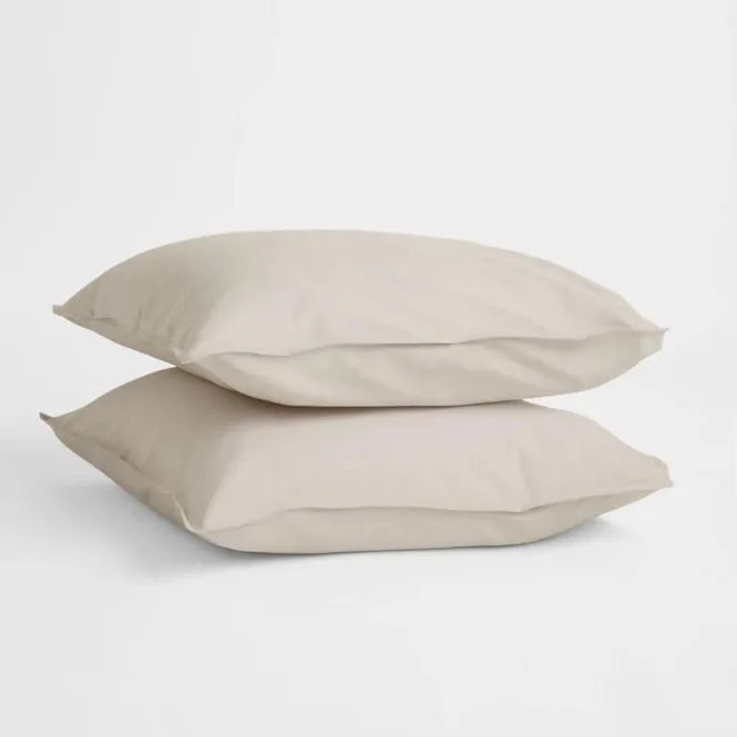 Hovedbilde Putetrekk i Økologisk Bomull (2-pk) - Sand (50x70 cm)