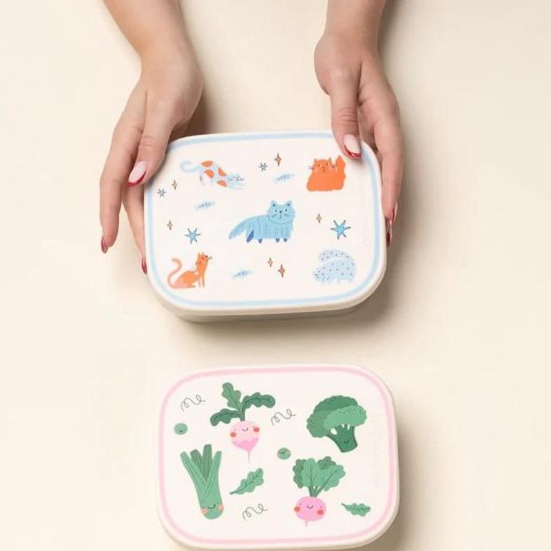 Matboks Cats - Rustfritt Stål og Silikon | The Cotton Cloud